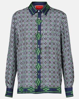 La DoubleJ Boy Silk Twill Shirt - Blue