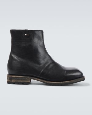 Our Legacy Engine Leather Ankle Boots - Black