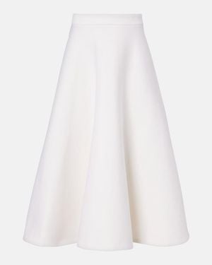 Max Mara Gathered Midi Skirt - White