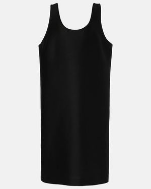The Row Bumi Wool And Silk Midi Dress - Black
