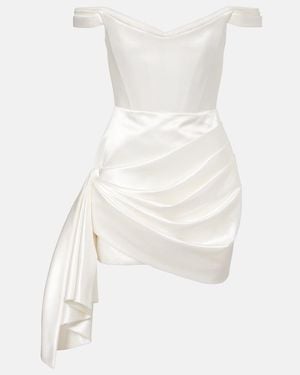 Alex Perry Bridal Minikleid Aus Baumwolle Und Seide - Weiß