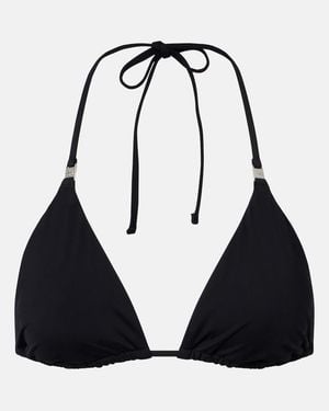 Tory Burch T Monogram Bikini Top - Black