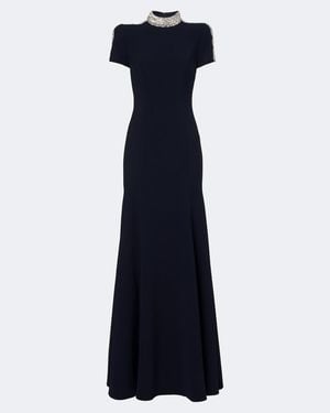 Jenny Packham Mesa Embellished Gown - Blue
