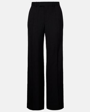 Phoebe Philo Mid-Rise Wool Straight Trousers - Black