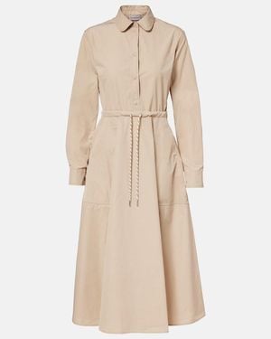 Moncler Poplin Shirt Dress - Natural