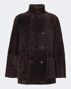 Arma Caleb Reversible Shearling And Leather Coat - Black