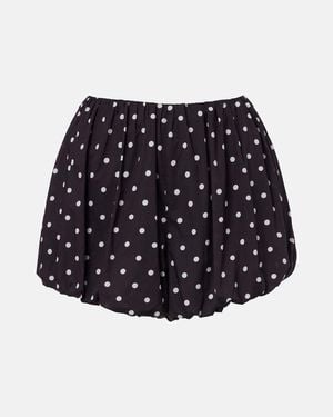 Posse Aurelia Polka-Dot Shorts - Black