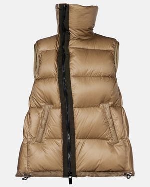Sacai Asymmetric Quilted Down Vest - Natural