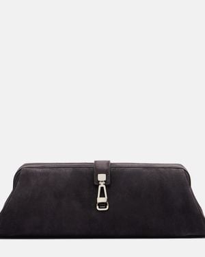Gabriela Hearst Small Suede Shoulder Bag - Black