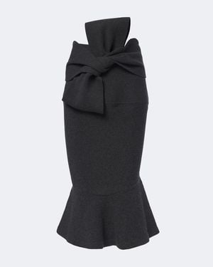 Jacquemus Fiocco Wool And Cashmere Midi Skirt - Black