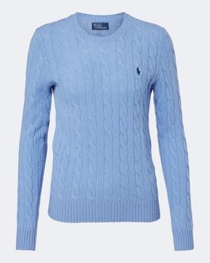 Polo Ralph Lauren Pullover Aus Wolle Und Kaschmir - Blau