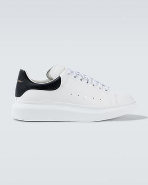 McQueen Oversized Leather Trainers - White