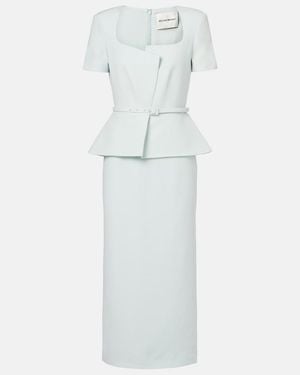 Roland Mouret Wool And Slik Midi Dress - White