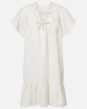 Velvet Livvy Linen Minidress - White