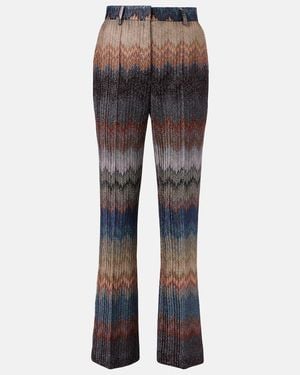 Missoni Zigzag Lame Flared Pants - Gray