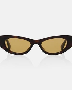Bottega Veneta Snap Cat-Eye Sunglasses - Brown