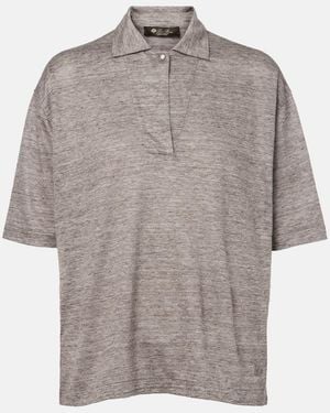Loro Piana Gargano Linen Polo Shirt - Grey