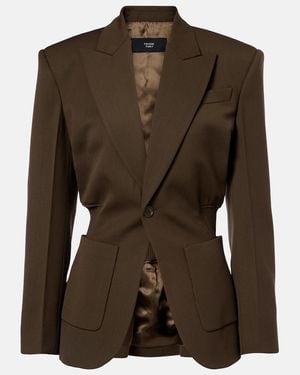 Phoebe Philo Wool Twill Blazer - Green
