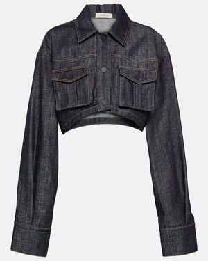 The Mannei Cropped-Jacke Gudari Aus Denim - Schwarz