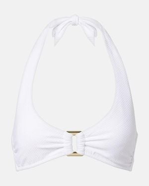 Heidi Klein Milos Halterneck Bikini Top - White