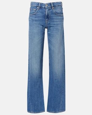 AG Jeans Siena Low-Rise Straight Jeans - Blue