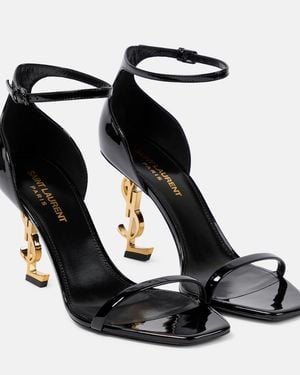 Saint Laurent Opyum 85 Patent Sandal - Black