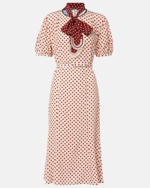 Prada Midikleid Aus Seide - Pink