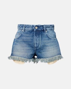 Loewe Paula's Ibiza Anagram Denim Shorts - Blue