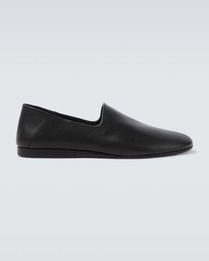 Jacquemus Leather Slip-On Shoes - Black