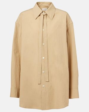 Lemaire Tie-Detail Cotton Shirt - Natural
