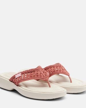 Chloé La Poolette Crochet Thong Sandals - Pink