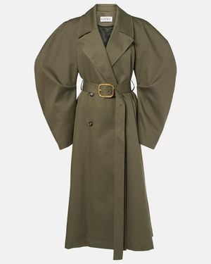Loewe Trenchcoat Aus Baumwoll-Drill - Grün