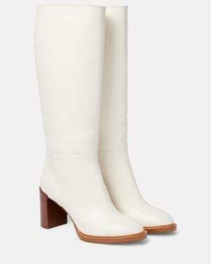 Gabriela Hearst Bocca Leather Knee-High Boots - White