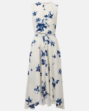 Altuzarra Penny Floral Silk Wrap Dress - Blue