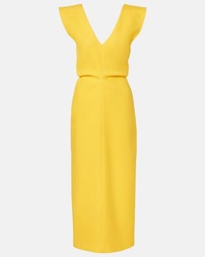 Proenza Schouler Mariam Scuba Midi Dress - Yellow