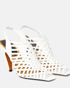 Stella McCartney Spur Woven Vegan-Leather Court Shoes - White