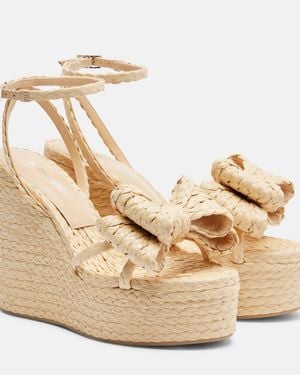 Mach & Mach Espadrille-Sandalen Le Cadeau Aus Raffiabast - Mettallic