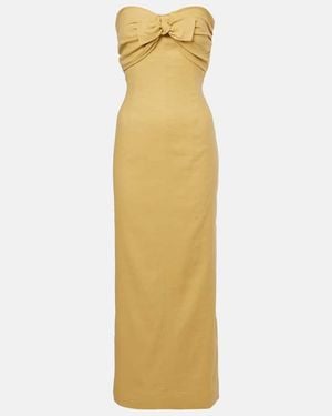 TOVE Rahel Linen And Cotton-Blend Maxi Dress - Yellow