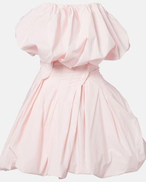 Magda Butrym Pleated Cotton Minidress - Pink