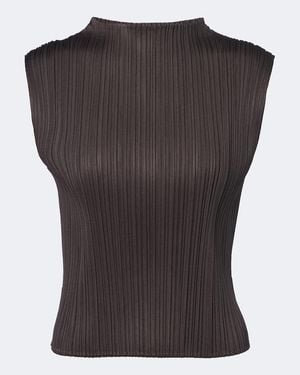 Pleats Please Issey Miyake Monthly Colors: August Pleated Top - Black