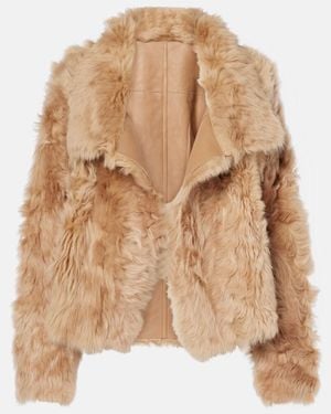 Yves Salomon Shearling Jacket - Natural