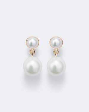Sophie Bille Brahe Luce De Perle 14Kt Drop Earrings With Freshwater Pearls - White