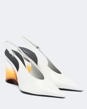 Alaïa Keilpumps Invisible Aus Leder - Weiß