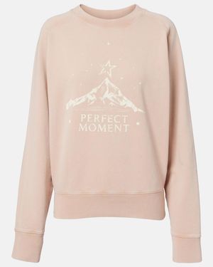 Perfect Moment Logo Cotton Jersey Sweatshirt - Natural