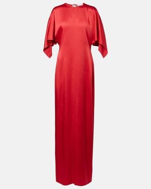 Stella McCartney Open-Back Satin Gown - Red