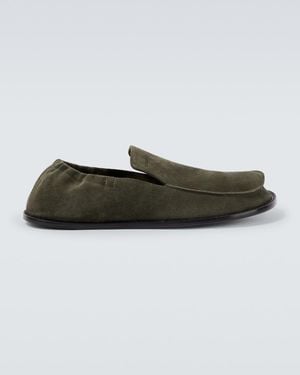 Loewe Flex Suede Loafers - Green