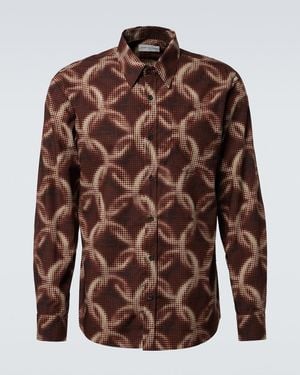 Dries Van Noten Printed Cotton Shirt - Brown