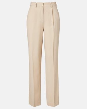 AYA MUSE Soli High-Rise Straight Pants - Natural