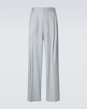 Dolce & Gabbana Weite High-Rise-Hose - Blau