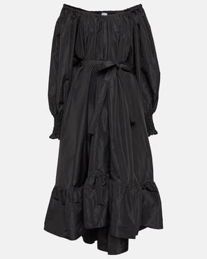 Patou Off-Shoulder Faille Maxi Dress - Black